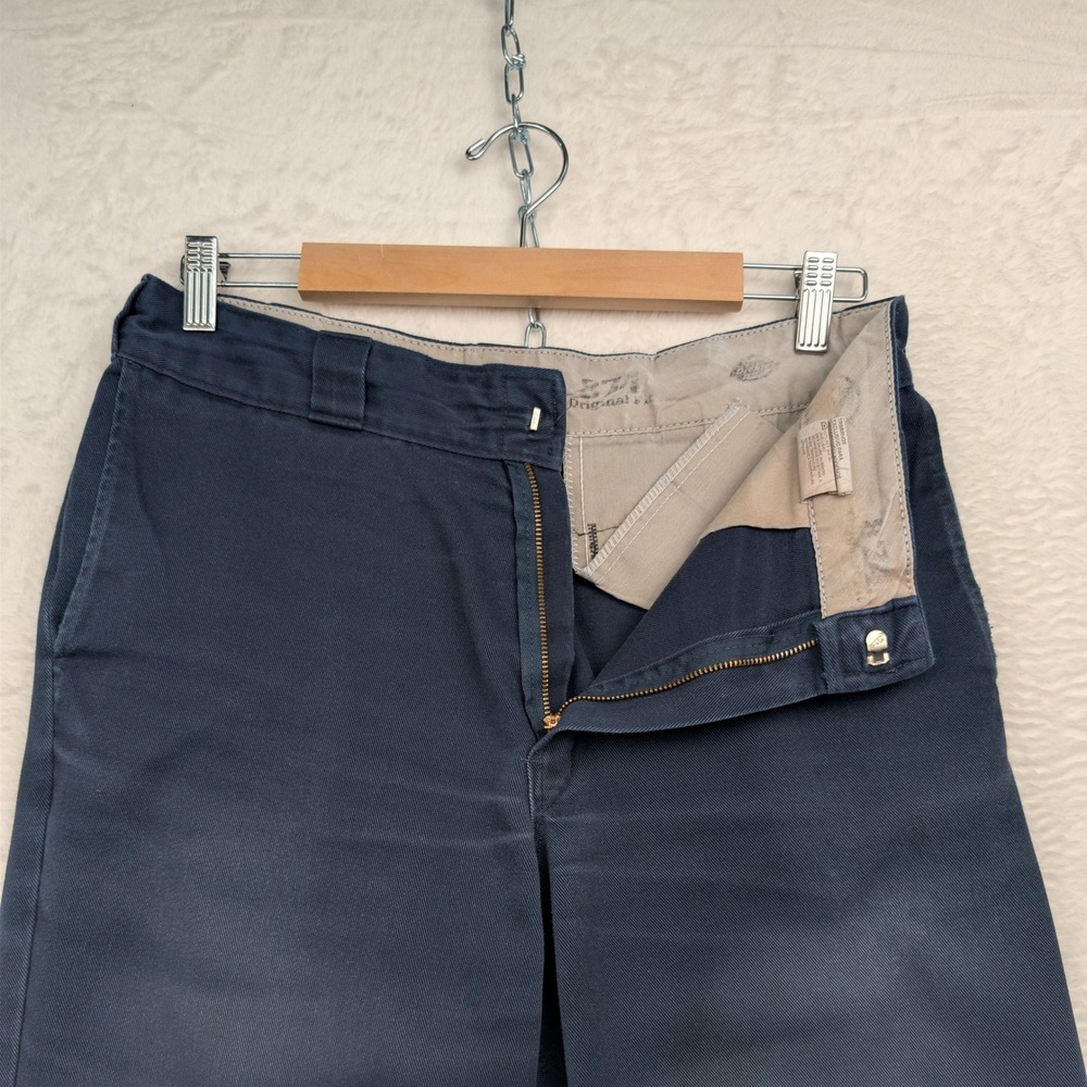 Dickies 874 Pants Men's 32x30 Faded Navy Blue Straight Leg Chino Skate Workwear